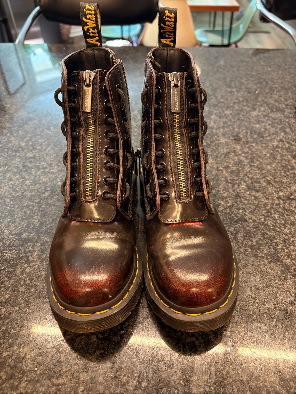 Dr. Martens Women's Pascal 1460 Cherry Red Combat Boots